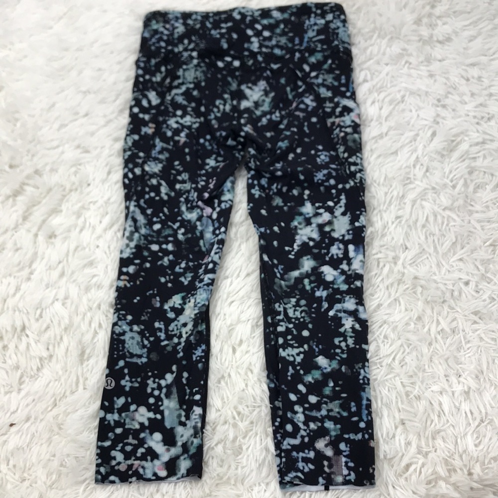 Lululemon Fast & Free Crop II *Nulux 19" Pixel Haze Multi Black - Picture 6 of 6
